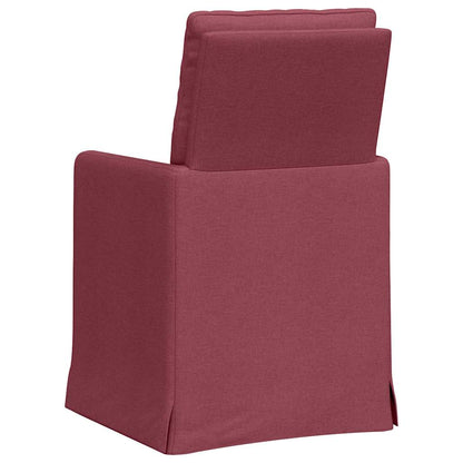 Eetstoelen 2 pcs Wijnrood 57 x 67 x 98 cm Stof