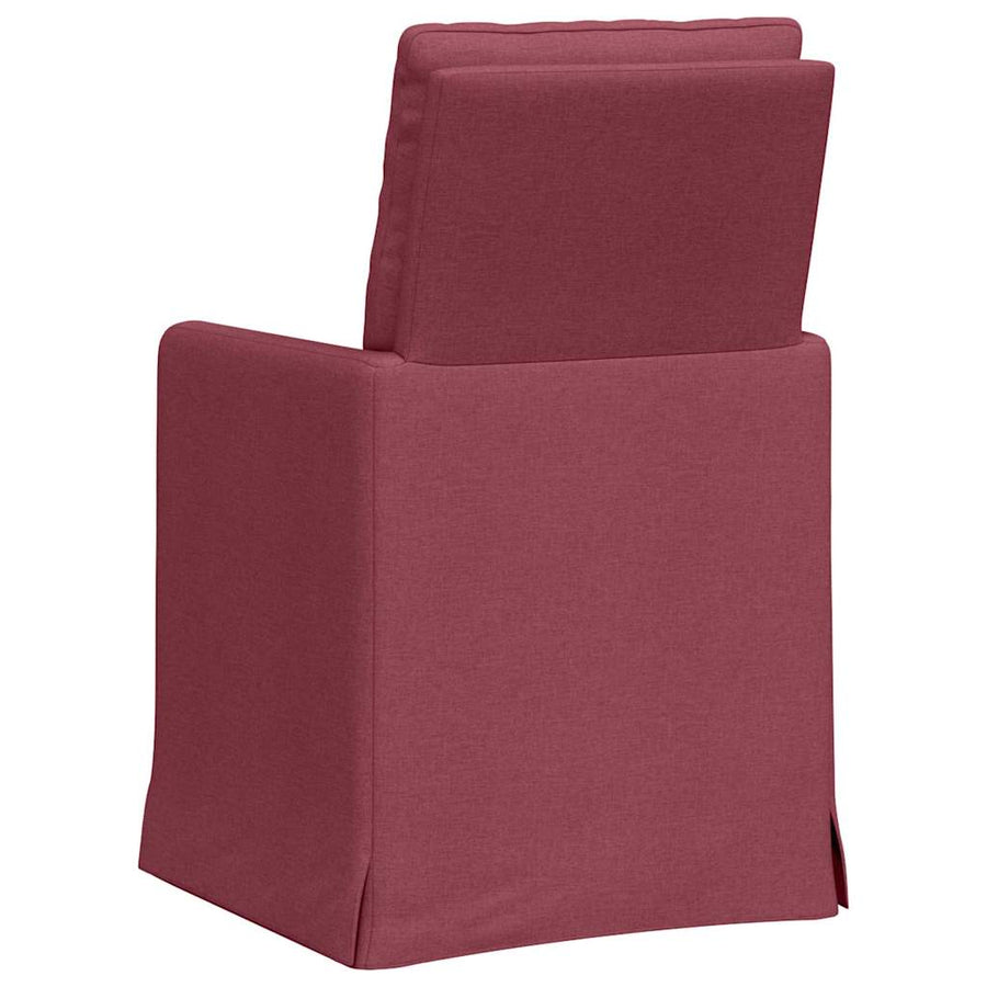 Eetstoelen 2 pcs Wijnrood 57 x 67 x 98 cm Stof