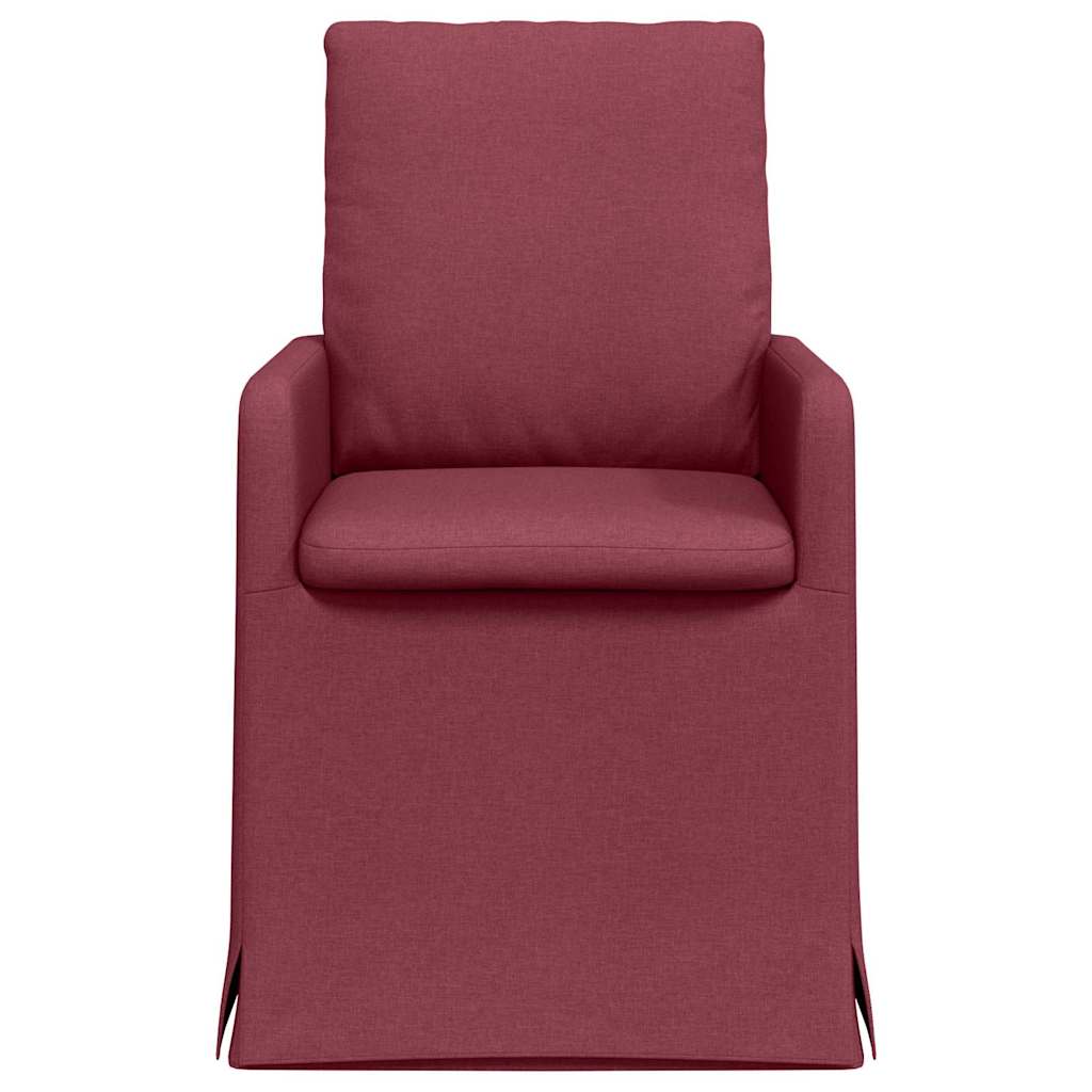 Eetstoelen 2 pcs Wijnrood 57 x 67 x 98 cm Stof