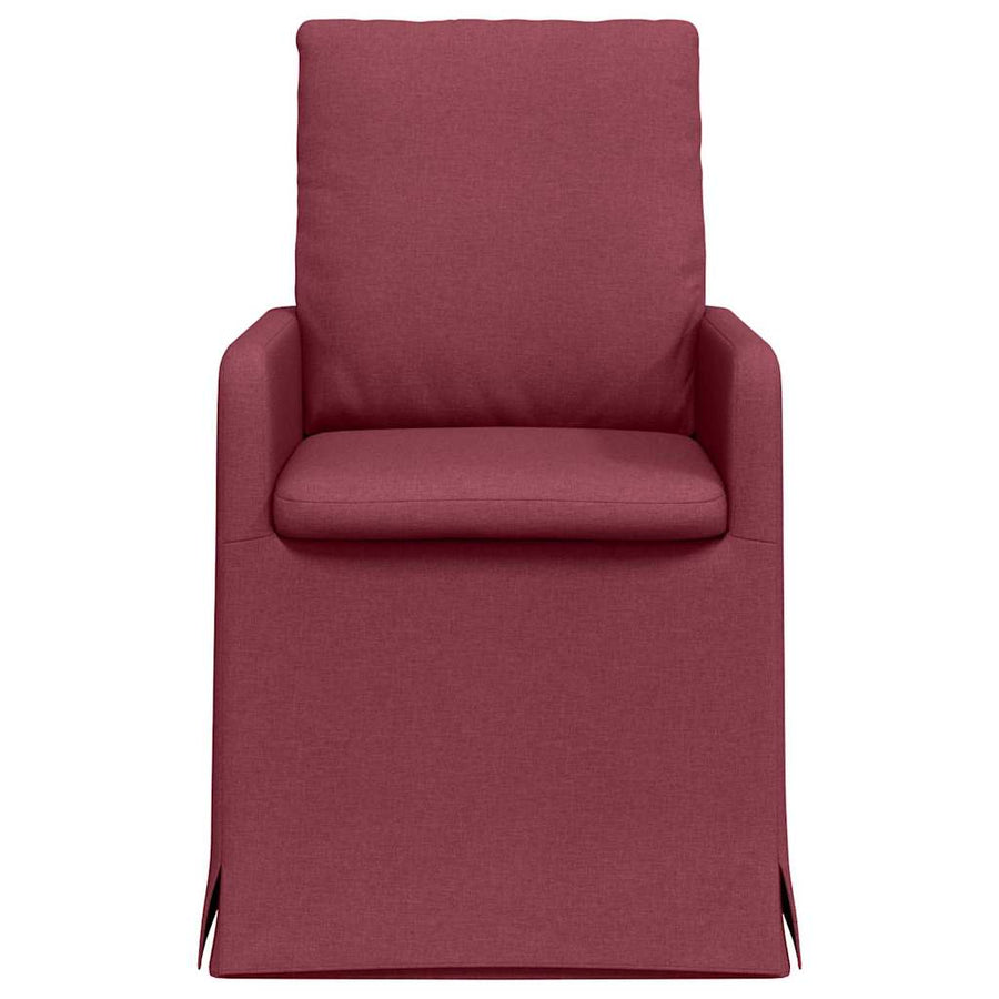 Eetstoelen 2 pcs Wijnrood 57 x 67 x 98 cm Stof