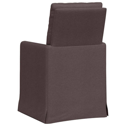 Eetstoelen 2 pcs Donkerbruin 57 x 67 x 98 cm Stof