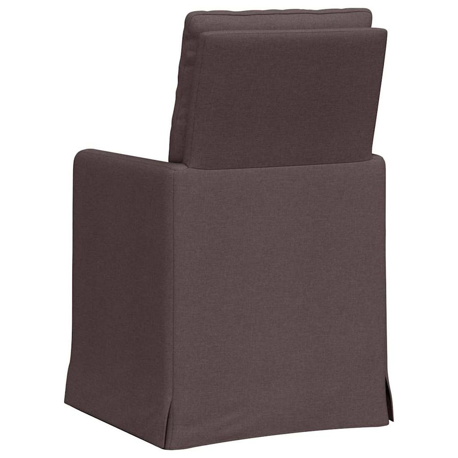 Eetstoelen 2 pcs Donkerbruin 57 x 67 x 98 cm Stof