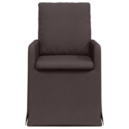 Eetstoelen 2 pcs Donkerbruin 57 x 67 x 98 cm Stof