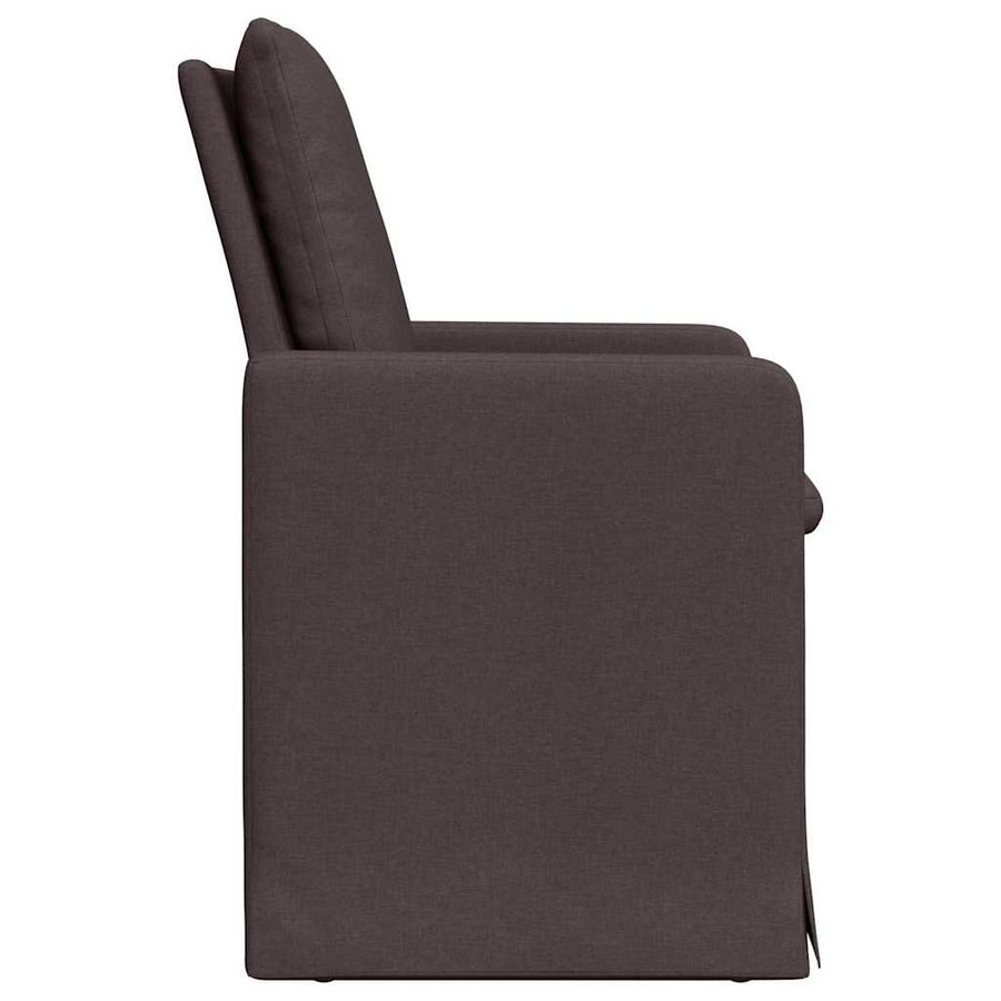 Eetstoelen 2 pcs Donkerbruin 57 x 67 x 98 cm Stof