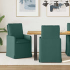 Dining Chairs 2 pcs Dark Green 57 x 67 x 98 cm Fabric