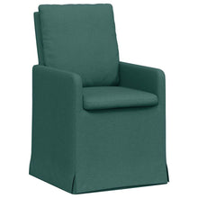 Eetstoelen 2 pcs Donkergroen 57 x 67 x 98 cm Stof