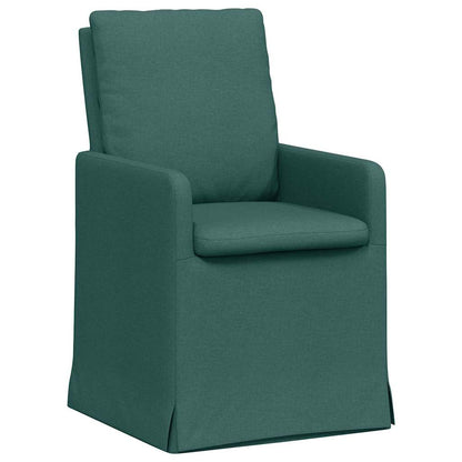 Eetstoelen 2 pcs Donkergroen 57 x 67 x 98 cm Stof