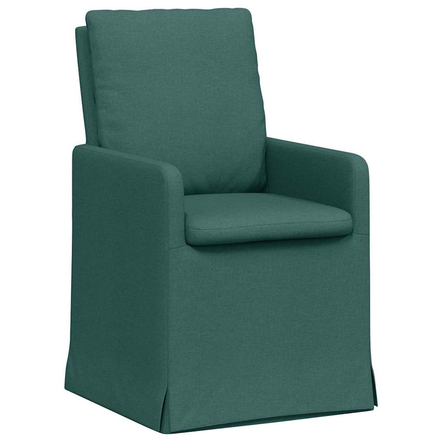 Eetstoelen 2 pcs Donkergroen 57 x 67 x 98 cm Stof