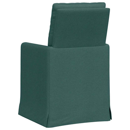 Eetstoelen 2 pcs Donkergroen 57 x 67 x 98 cm Stof