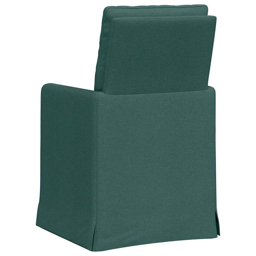 Eetstoelen 2 pcs Donkergroen 57 x 67 x 98 cm Stof
