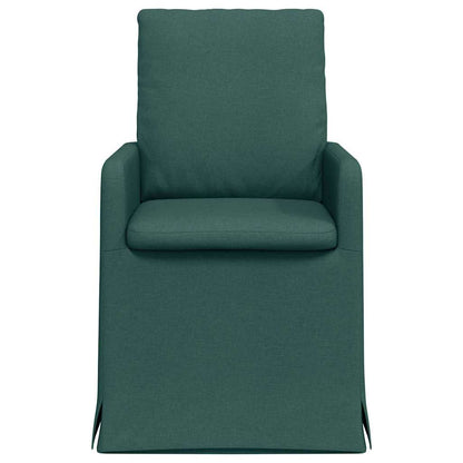 Eetstoelen 2 pcs Donkergroen 57 x 67 x 98 cm Stof