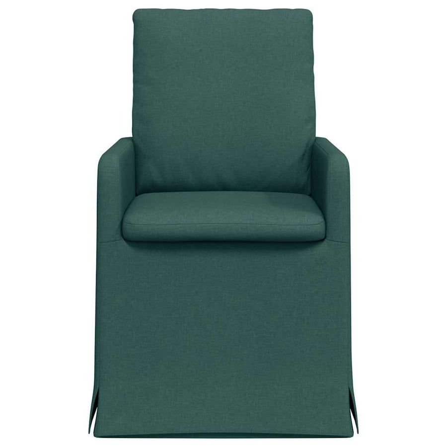 Eetstoelen 2 pcs Donkergroen 57 x 67 x 98 cm Stof