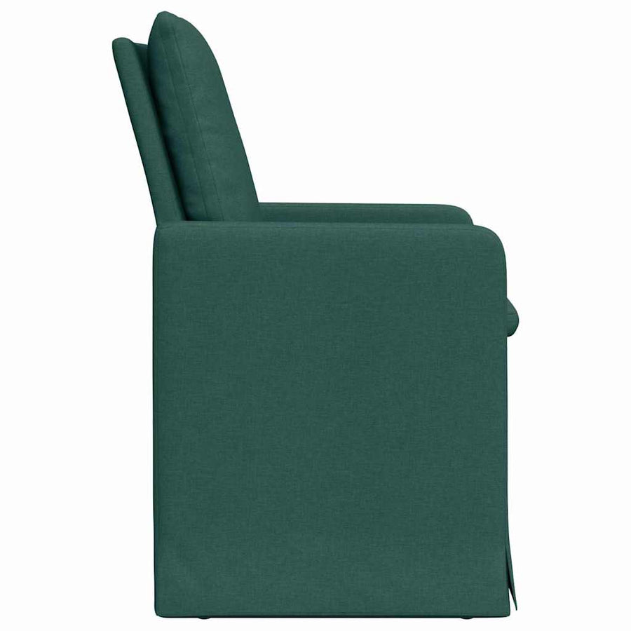 Eetstoelen 2 pcs Donkergroen 57 x 67 x 98 cm Stof