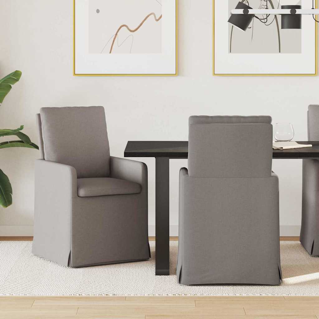 Eetstoelen 2 pcs Taupe 57 x 67 x 98 cm Stof