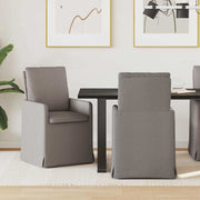 Eetkamerstoelen 2 stuks taupe 57x67x98 cm stof