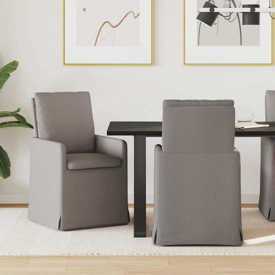 Eetstoelen 2 pcs Taupe 57 x 67 x 98 cm Stof