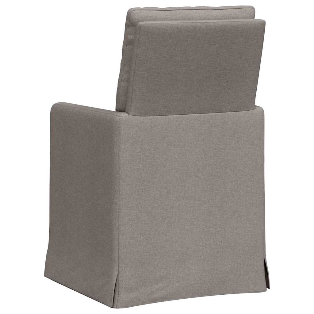 Eetstoelen 2 pcs Taupe 57 x 67 x 98 cm Stof
