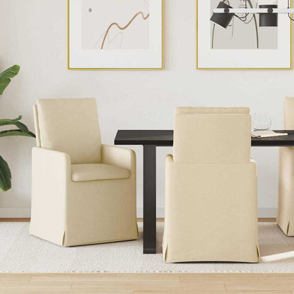 Eetstoelen 2 pcs Crème 57 x 67 x 98 cm Stof