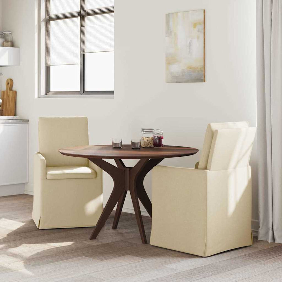 Eetstoelen 2 pcs Crème 57 x 67 x 98 cm Stof