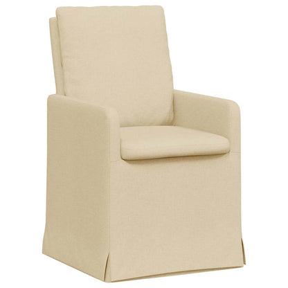 Eetstoelen 2 pcs Crème 57 x 67 x 98 cm Stof