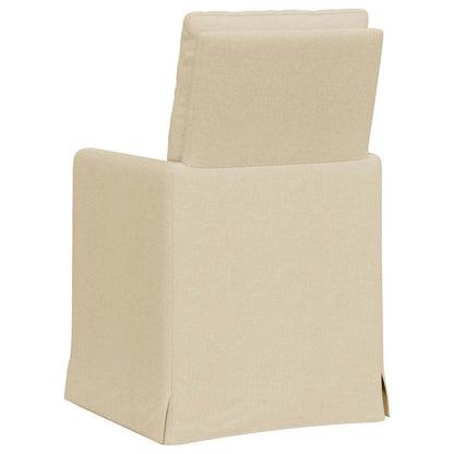 Eetstoelen 2 pcs Crème 57 x 67 x 98 cm Stof