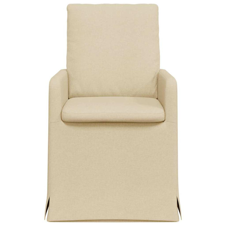 Eetstoelen 2 pcs Crème 57 x 67 x 98 cm Stof