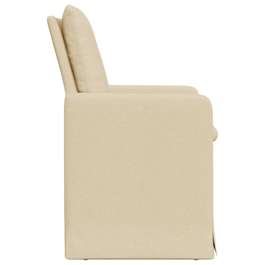 Eetstoelen 2 pcs Crème 57 x 67 x 98 cm Stof