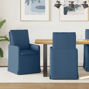 Eetkamerstoelen 2 stuks blauw 57x67x98 cm stof
