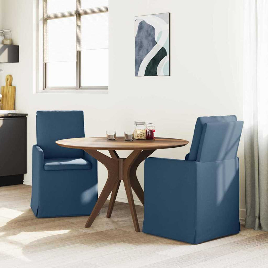 Eetstoelen 2 pcs Blauw 57 x 67 x 98 cm Stof
