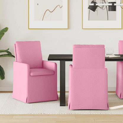 Eetstoelen 2 pcs Roze 57 x 67 x 98 cm Stof