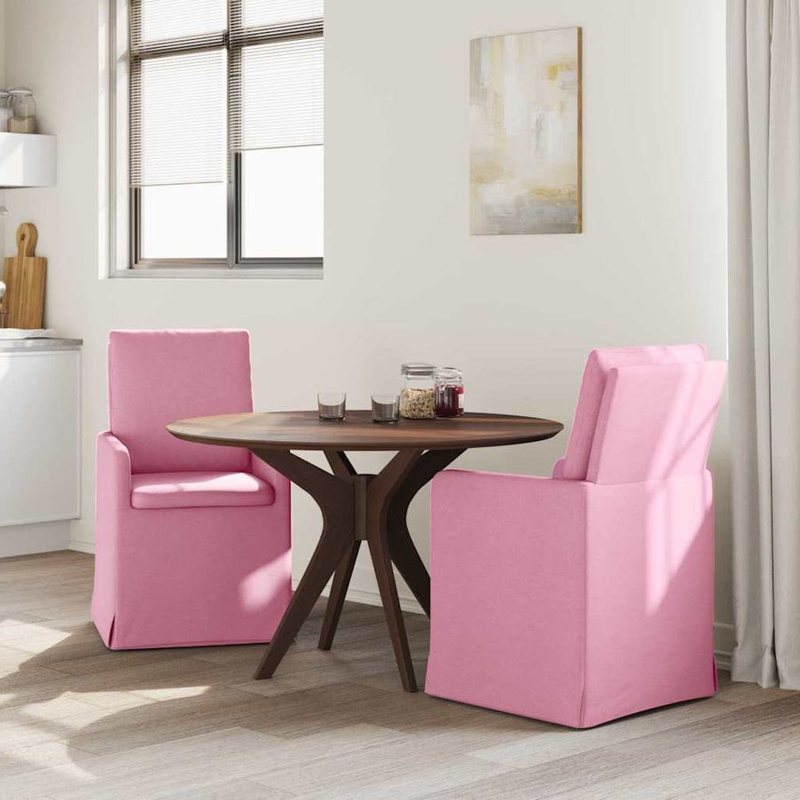 Eetstoelen 2 pcs Roze 57 x 67 x 98 cm Stof