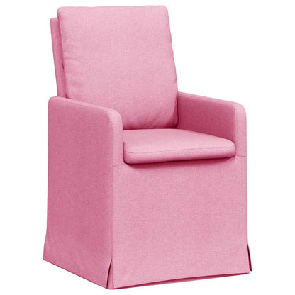 Eetstoelen 2 pcs Roze 57 x 67 x 98 cm Stof