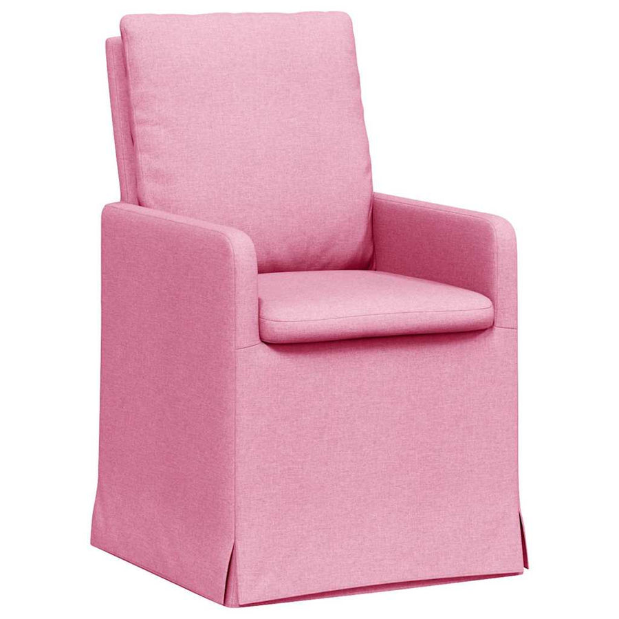 Eetstoelen 2 pcs Roze 57 x 67 x 98 cm Stof