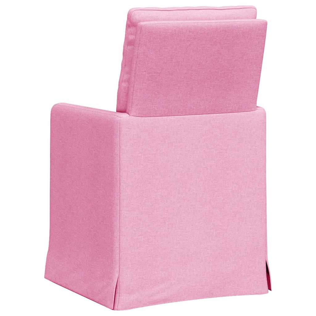 Eetstoelen 2 pcs Roze 57 x 67 x 98 cm Stof