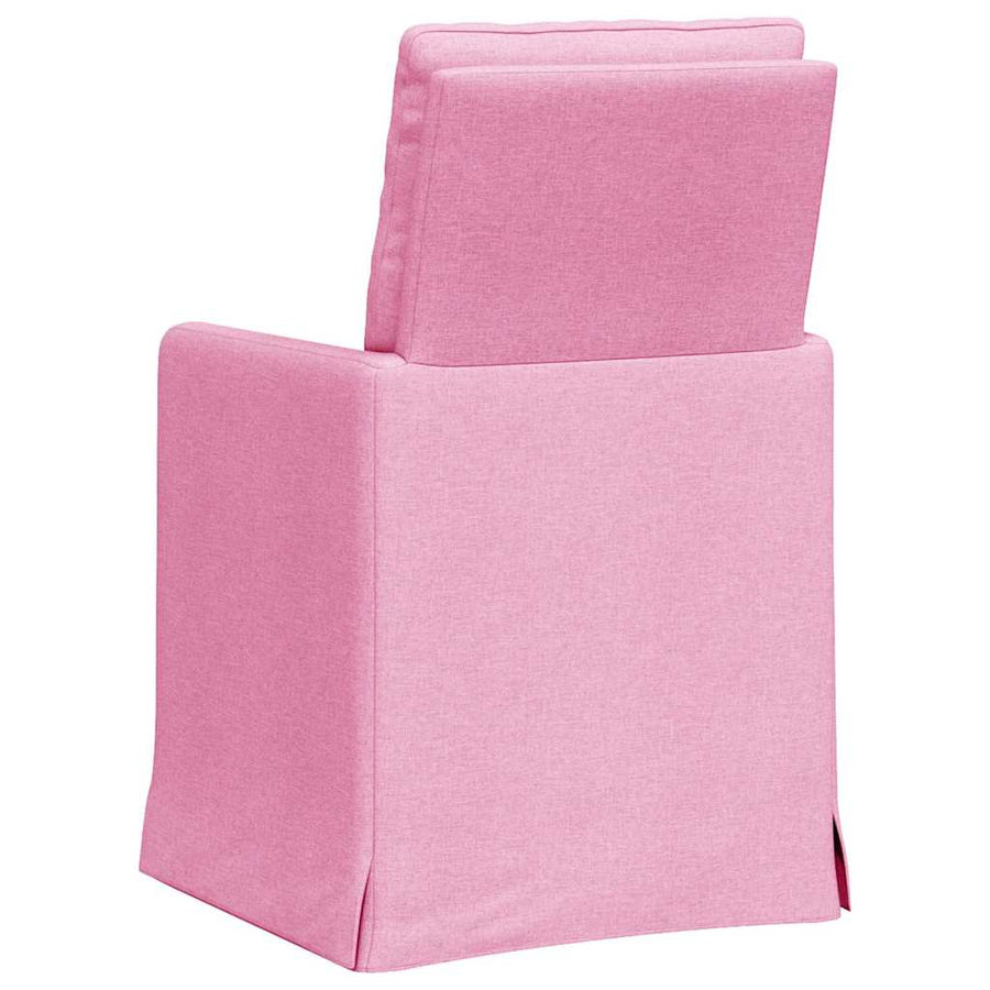 Eetstoelen 2 pcs Roze 57 x 67 x 98 cm Stof
