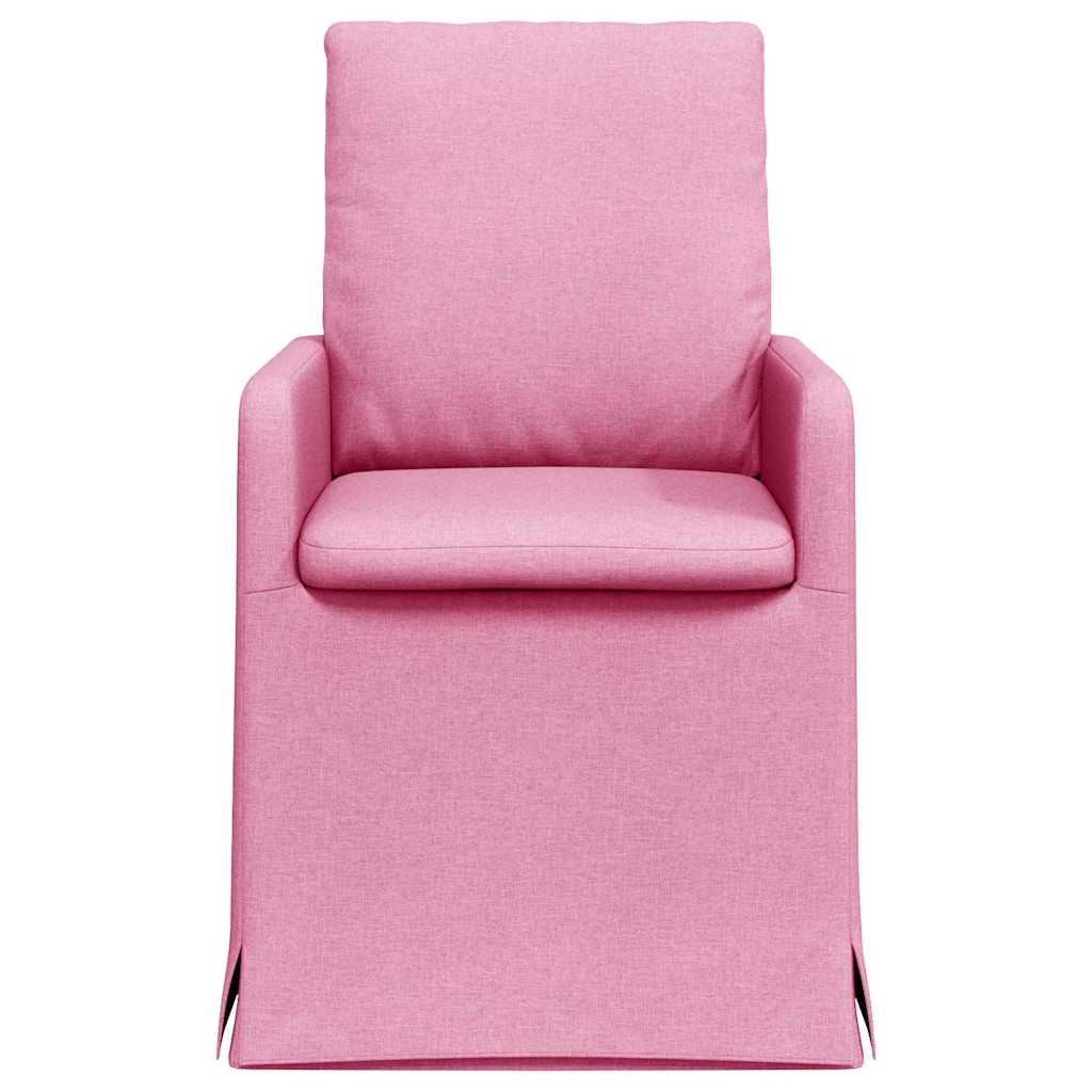 Eetstoelen 2 pcs Roze 57 x 67 x 98 cm Stof