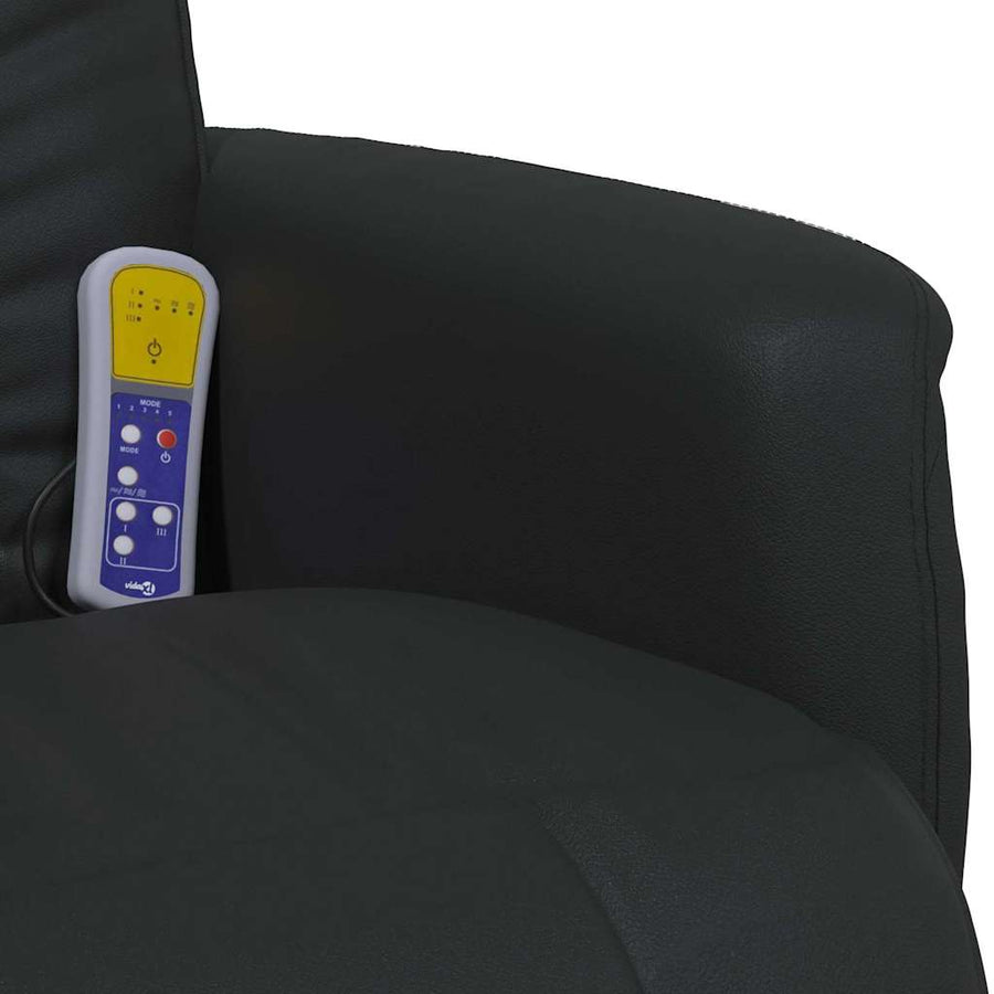 Massage Recliner Stoel Zwart 71 x 90 x 105 cm Nep Leer