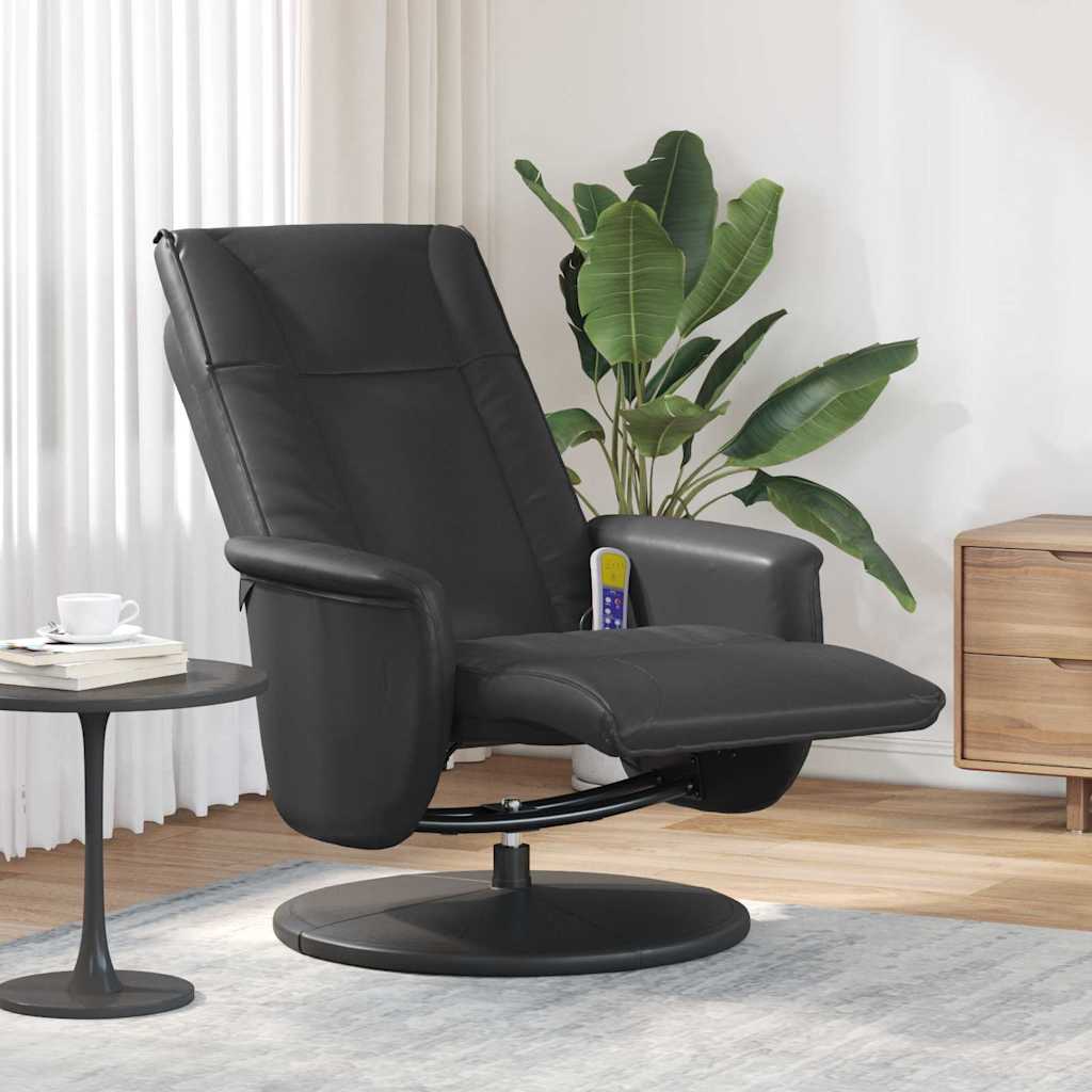 Massage Recliner Stoel Zwart 71 x 90 x 105 cm Nep Leer