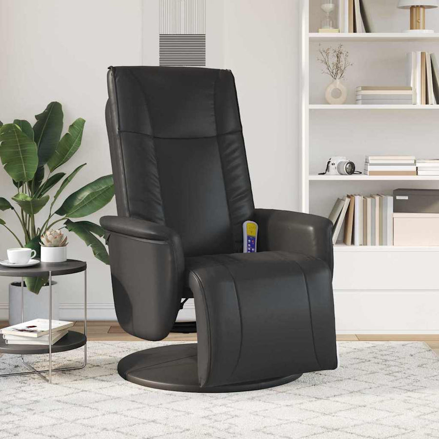 Massage Recliner Stoel Zwart 71 x 90 x 105 cm Nep Leer