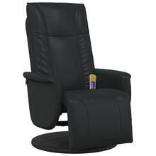 Massage Recliner Stoel Zwart 71 x 90 x 105 cm Nep Leer