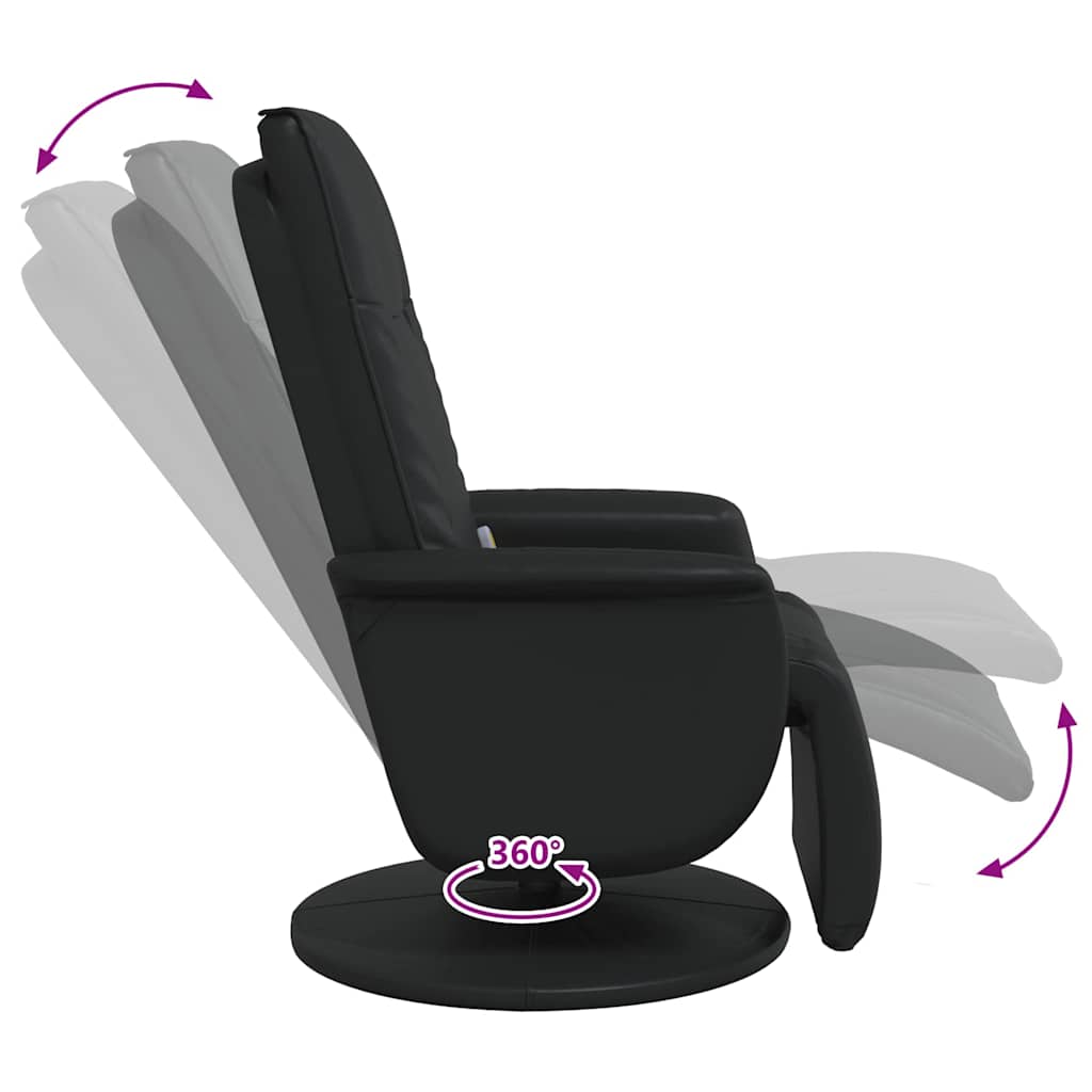 Massage Recliner Stoel Zwart 71 x 90 x 105 cm Nep Leer
