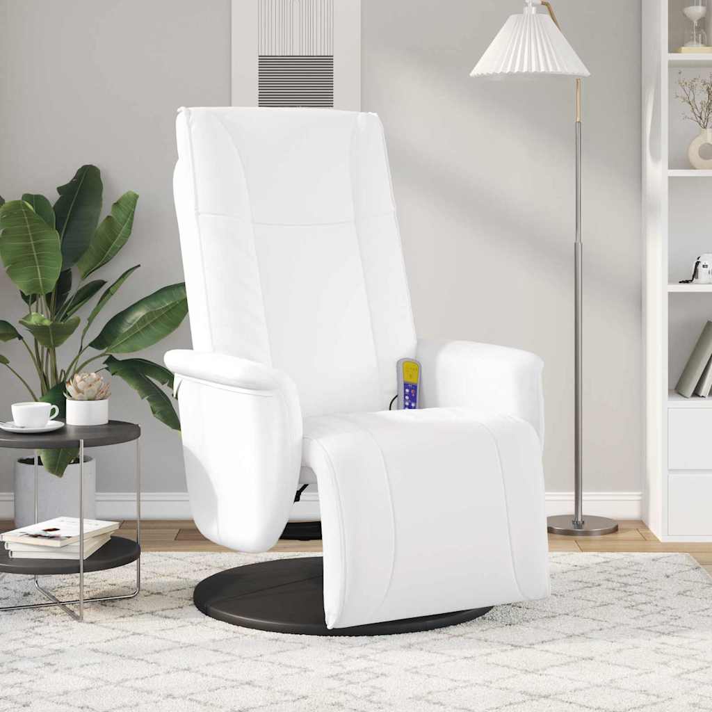 Massage Recliner Stoel Wit 71 x 90 x 105 cm PVC