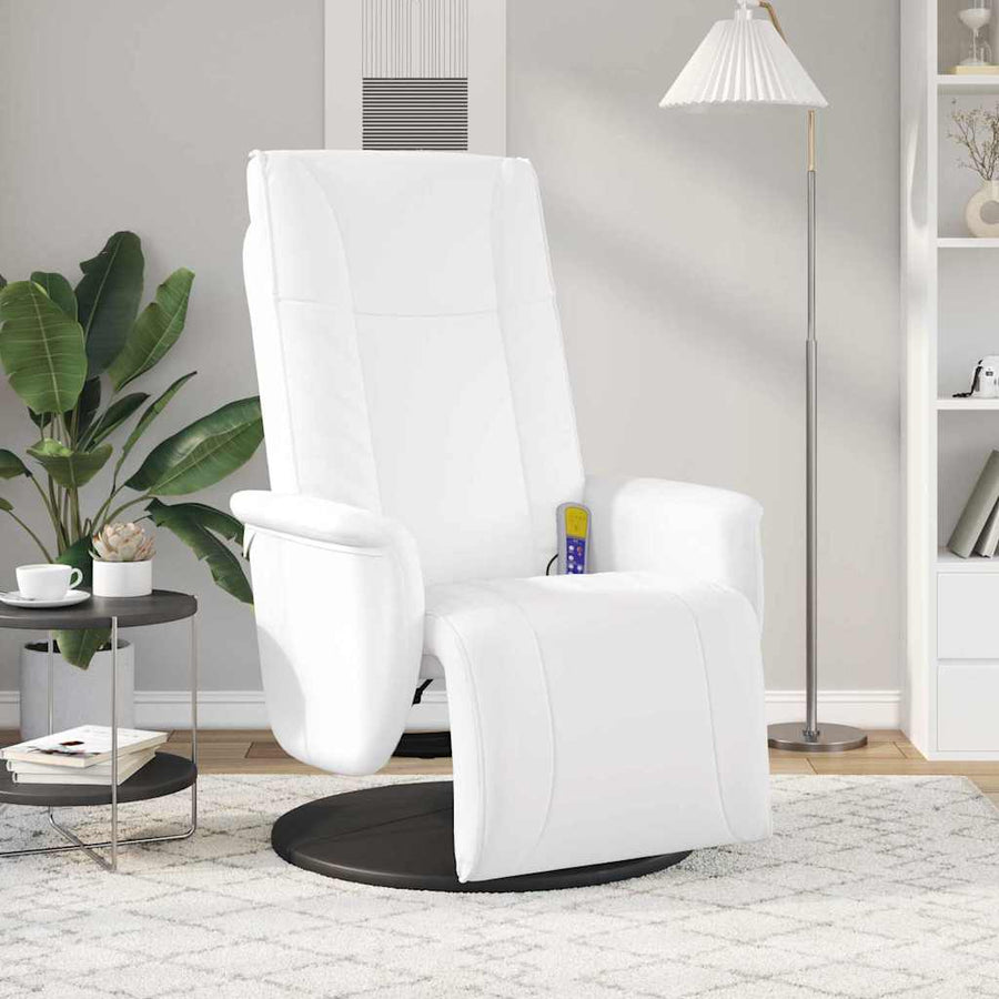 Massage Recliner Stoel Wit 71 x 90 x 105 cm PVC
