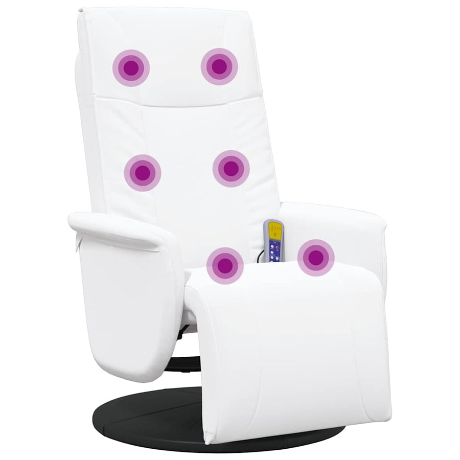 Massage Recliner Stoel Wit 71 x 90 x 105 cm PVC