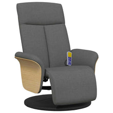 Massage Recliner Stoel Donkergrijs 79 x 87 x 104.5 cm Stof
