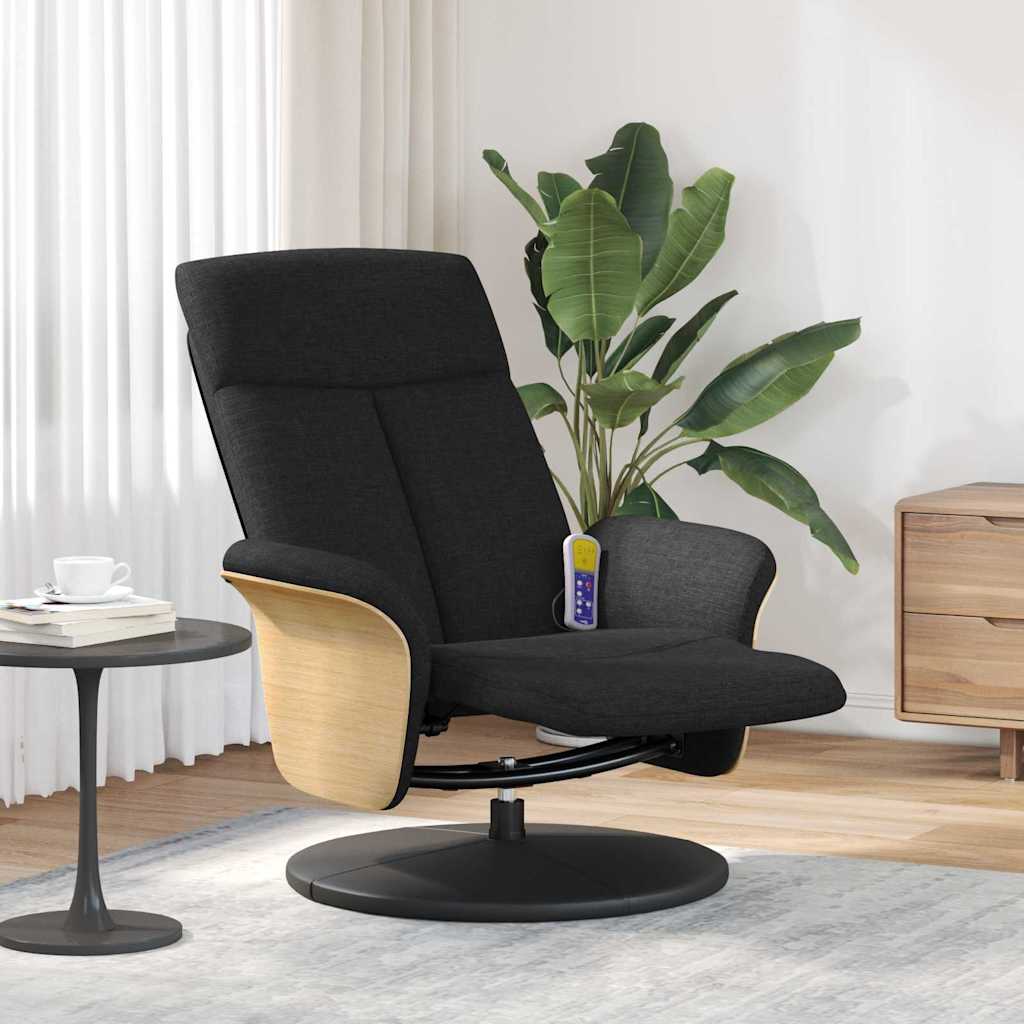 Massage Recliner Stoel Zwart 79 x 87 x 104.5 cm Stof