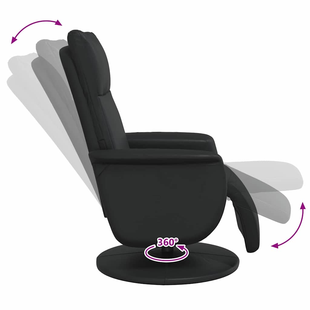 Massage Recliner Stoel Zwart 71 x 90 x 105 cm Nep Leer