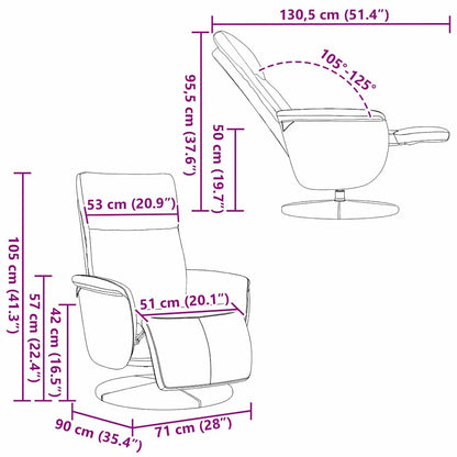 Massage Recliner Stoel Zwart 71 x 90 x 105 cm Nep Leer