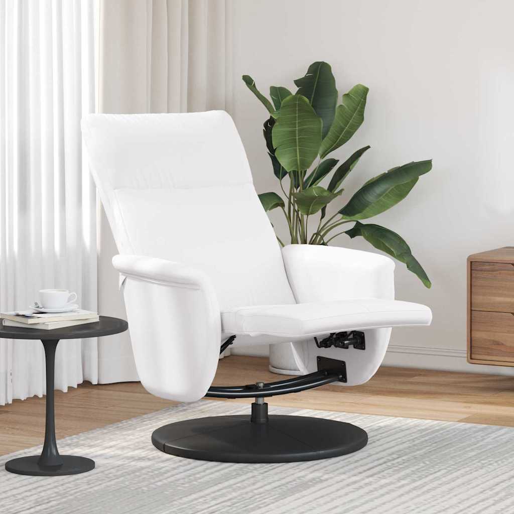 Massage Recliner Stoel Wit 71 x 90 x 105 cm Nep Leer