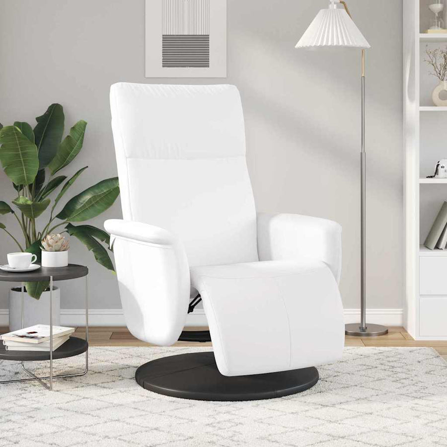 Massage Recliner Stoel Wit 71 x 90 x 105 cm Nep Leer